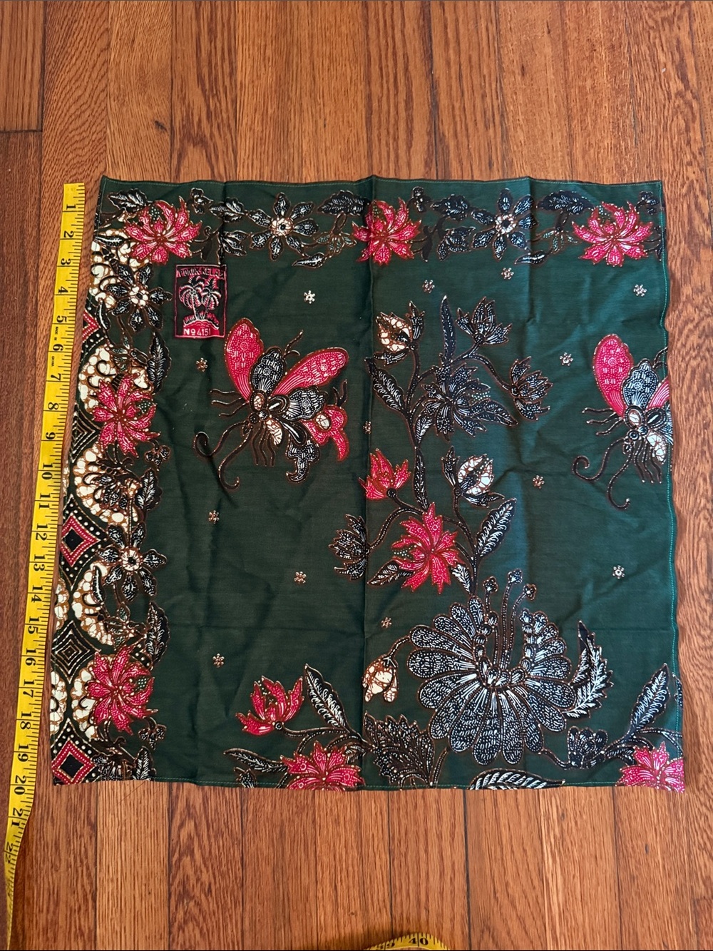 vintage "Pokok Kelapa" Indonesian cotton batik bandana / pocket square